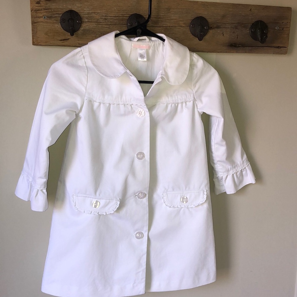 Janie and Jack white trench coat